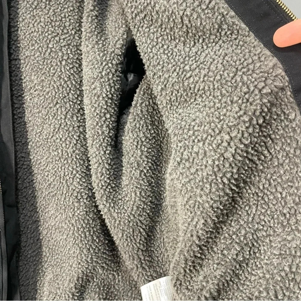 Lee Jacket Mens Large Full Zip Canvas Work Hooded Black Premium Select Lined - Picture 11 of 14